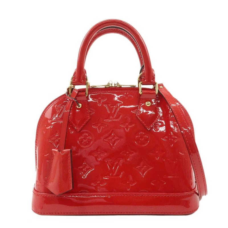 Louis Vuitton Monogram Vernis Alma BB Hand Bag Rouge M91698