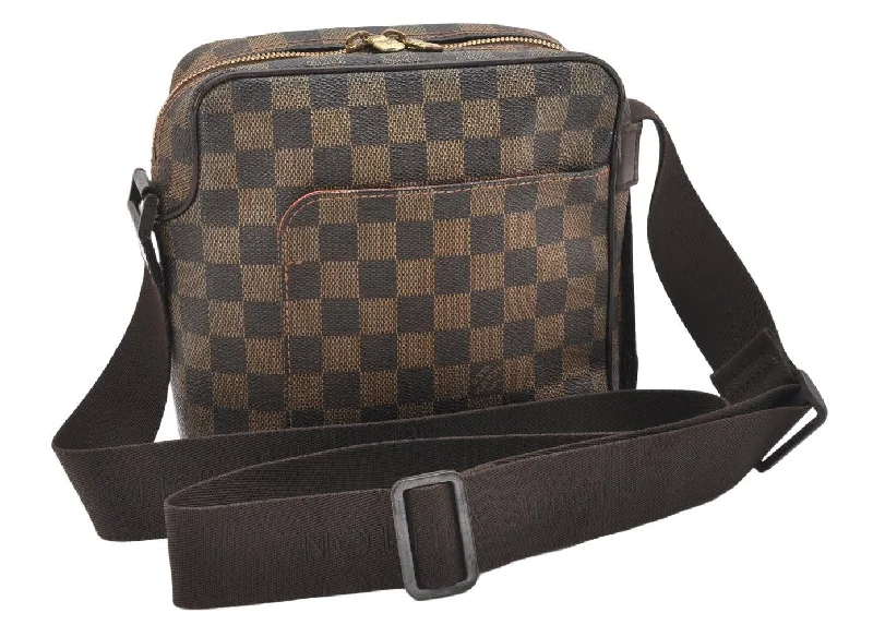 Authentic Louis Vuitton Damier Olav PM Shoulder Cross Body Bag N41442 LV 5985K