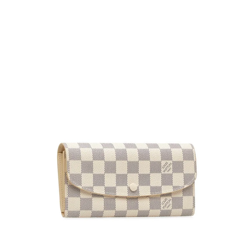 Louis Vuitton Damiere Azur Portfolio Emily Long Wallet N63021 White PVC Leather