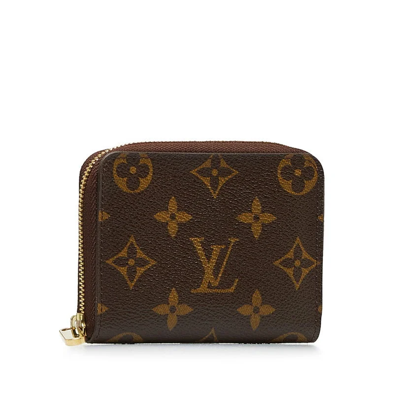 Louis Vuitton Monogram Zippe Coinpass Coincase M60067 Brown PVC Leather  Louis Vuitton