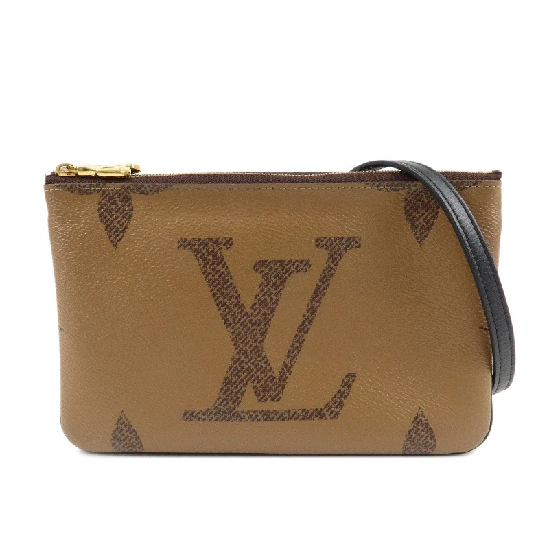 Louis Vuitton Monogram Reverse Pochette Double Zip Bag M69203