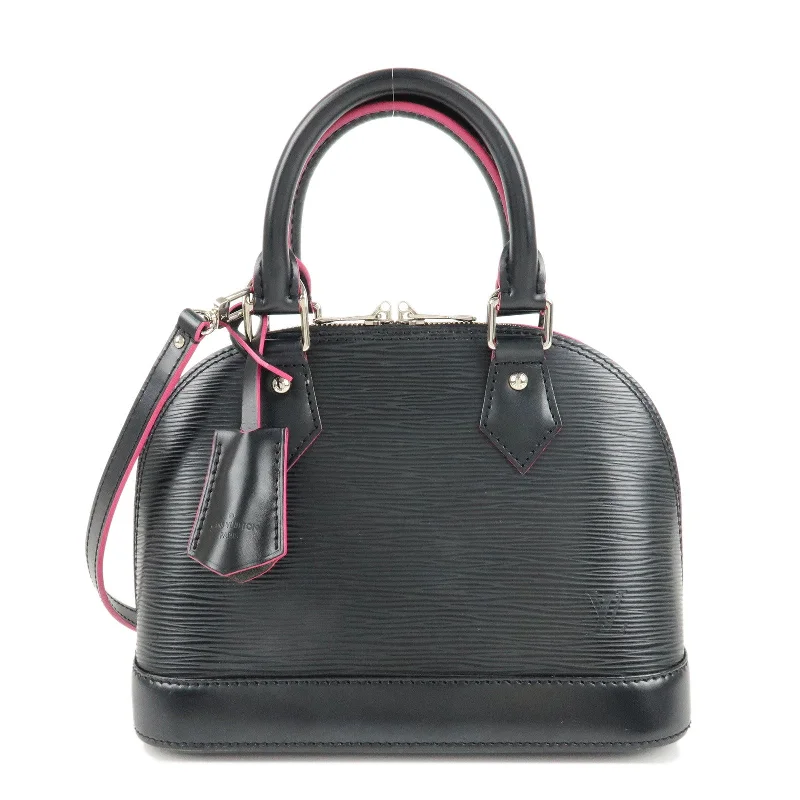 Louis Vuitton Epi Alma BB 2Way Shoulder Bag Noir Pink M54160