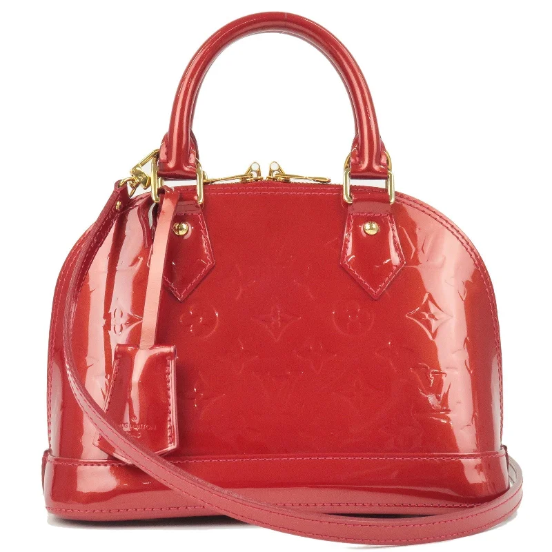 Louis Vuitton Monogram Vernis Alma BB 2Way Bag Red M91606