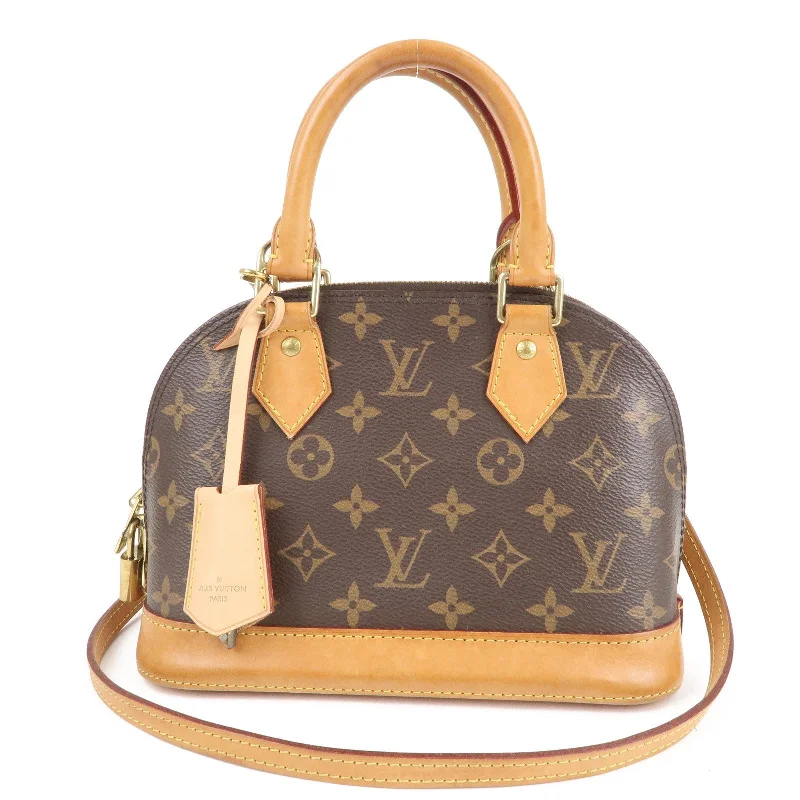 Louis Vuitton Monogram Alma BB 2Way Hand Bag Brown M53152