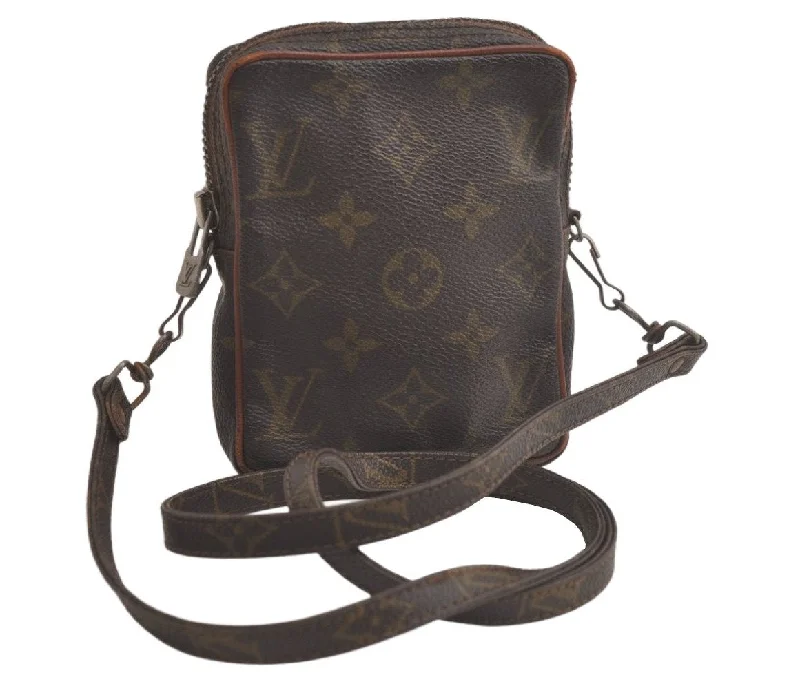 Auth Louis Vuitton Monogram Mini Poche Danube Shoulder Cross Bag Old Model 6077K