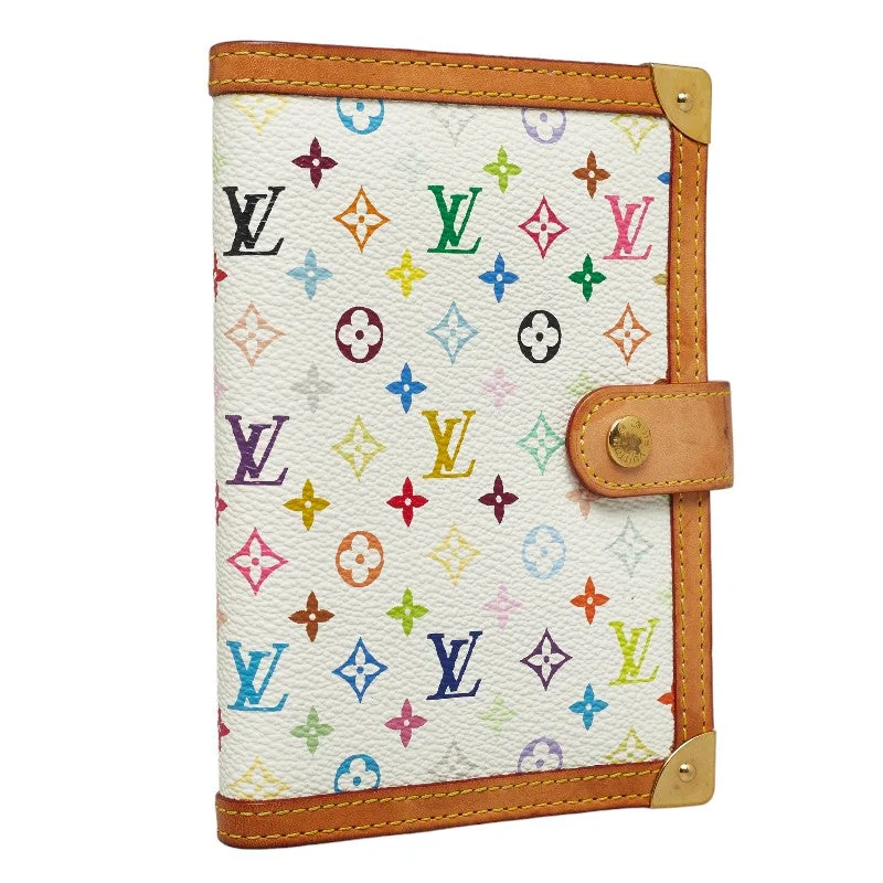 Louis Vuitton Multicolor Agenda PM Handbook Cover R20896 White PVC Leather  Louis Vuitton