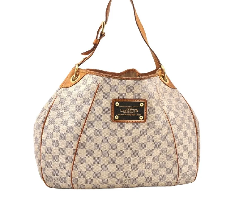 Authentic Louis Vuitton Damier Azur Galliera PM Shoulder Bag N55215 LV 6076K