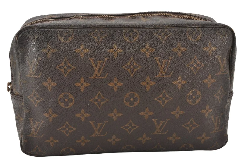 Auth Louis Vuitton Monogram Trousse Toilette 28 Clutch Bag M47522 LV Junk 5714K