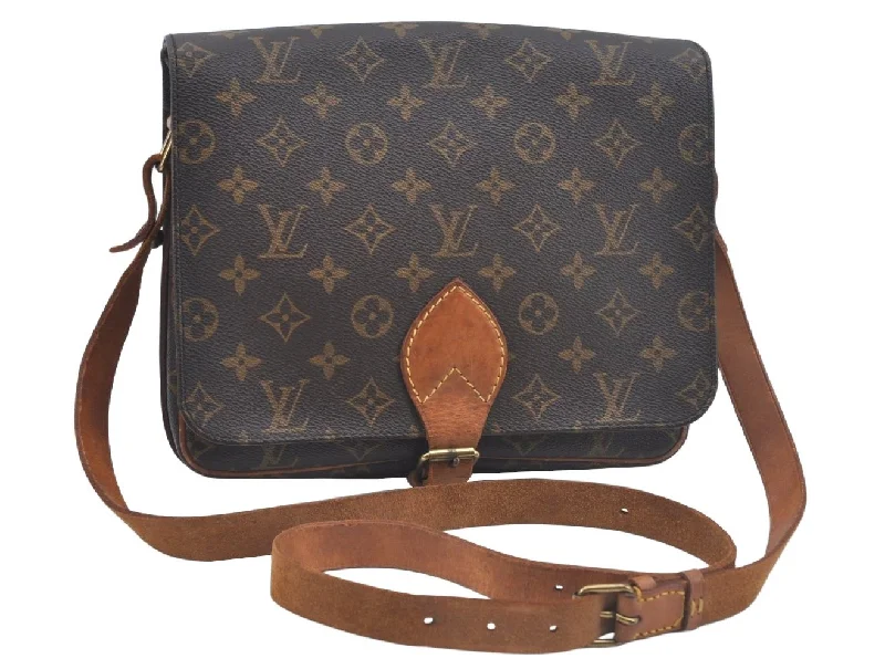 Authentic Louis Vuitton Monogram Cartouchiere GM M51252 Shoulder Cross Bag L0624