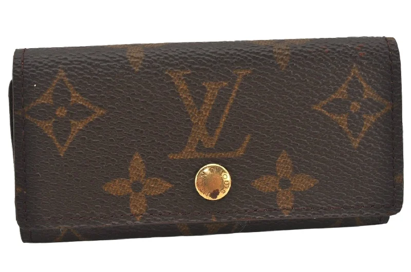 Authentic Louis Vuitton Monogram Multicles 4 Four Hooks Key Case M62631 LV 6033K