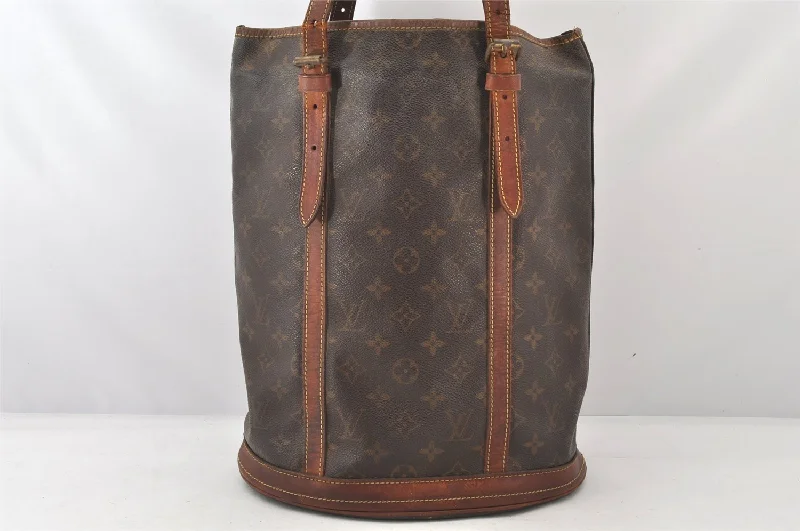 Authentic Louis Vuitton Monogram Bucket GM Shoulder Tote Bag M42236 Junk 6017K