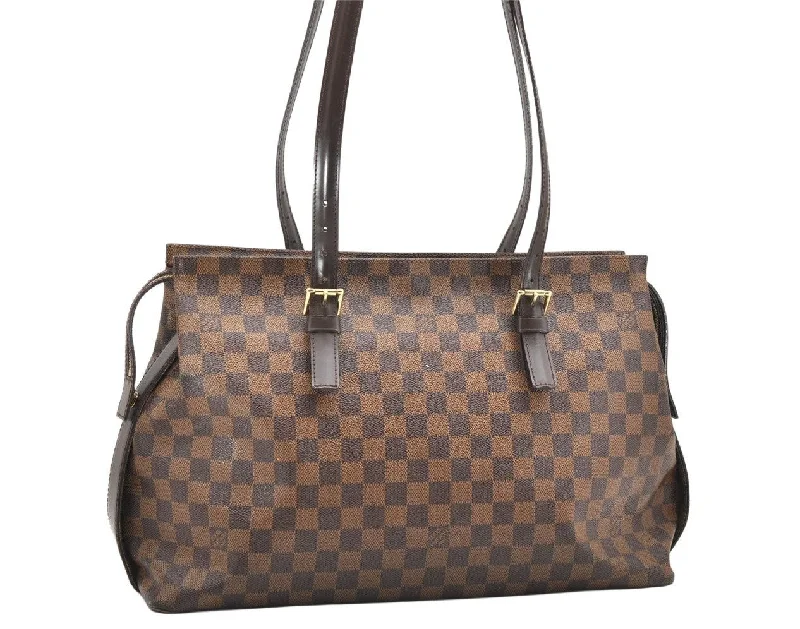 Authentic Louis Vuitton Damier Chelsea Shoulder Tote Bag N51119 LV 5859K