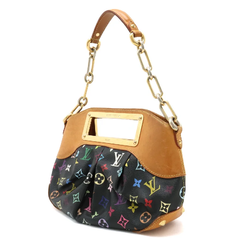 Louis Vuitton Monogram Multicolor Judy PM Handbag 2WAY Black Black Noir M40258