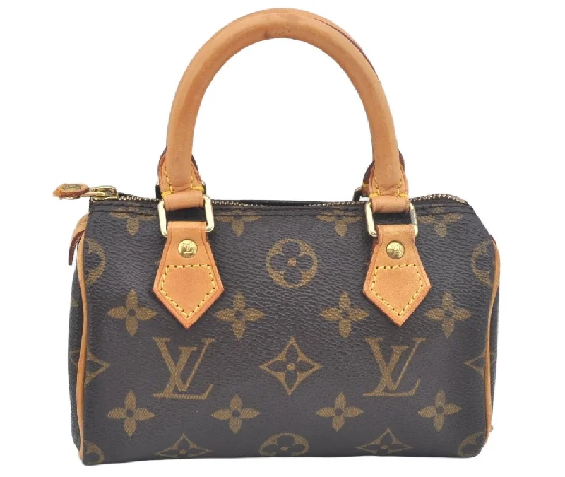 Authentic Louis Vuitton Monogram Mini Speedy Hand Bag Purse M41534 LV L0584