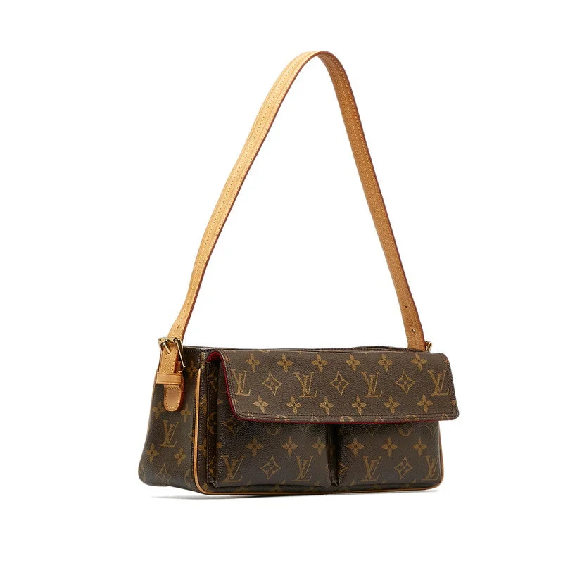 Louis Vuitton Monogram Vivace MM Shoulder Bag M51164 Brown PVC Leather  Louis Vuitton