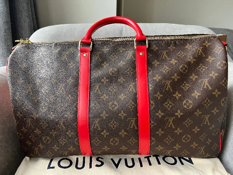 Louis Vuitton Keepall Bandouliere 50 Monogram and Coquelicot (RRP £1,790)