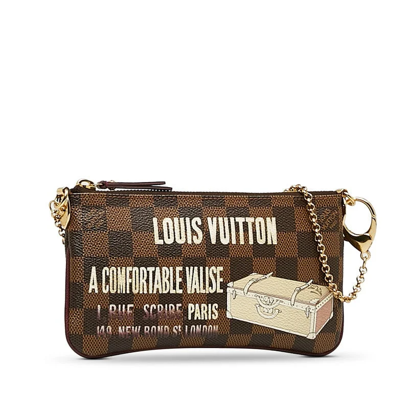 Louis Vuitton Milla MM Chain Accessory  N63091 Brown PVC Leather Ladies Louis Vuitton