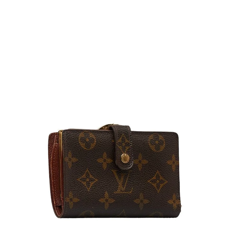 Louis Vuitton Monogram M61674 Double Folded Wallet PVC/Leather Brown