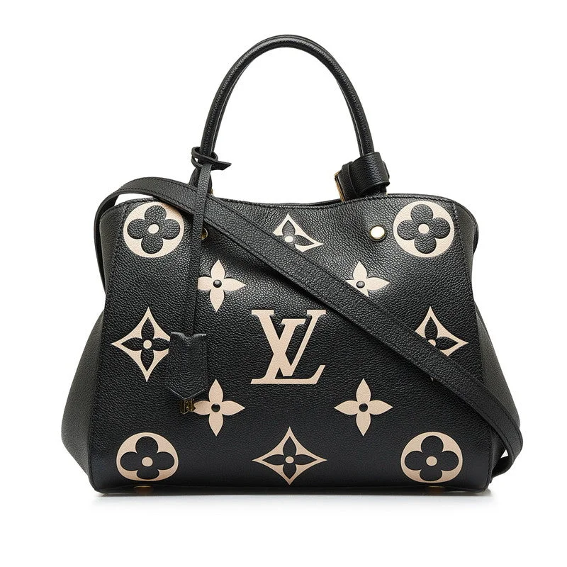 LOUIS VUITTON Montaigne MM in Monogram Grain Calfskin Black M45499