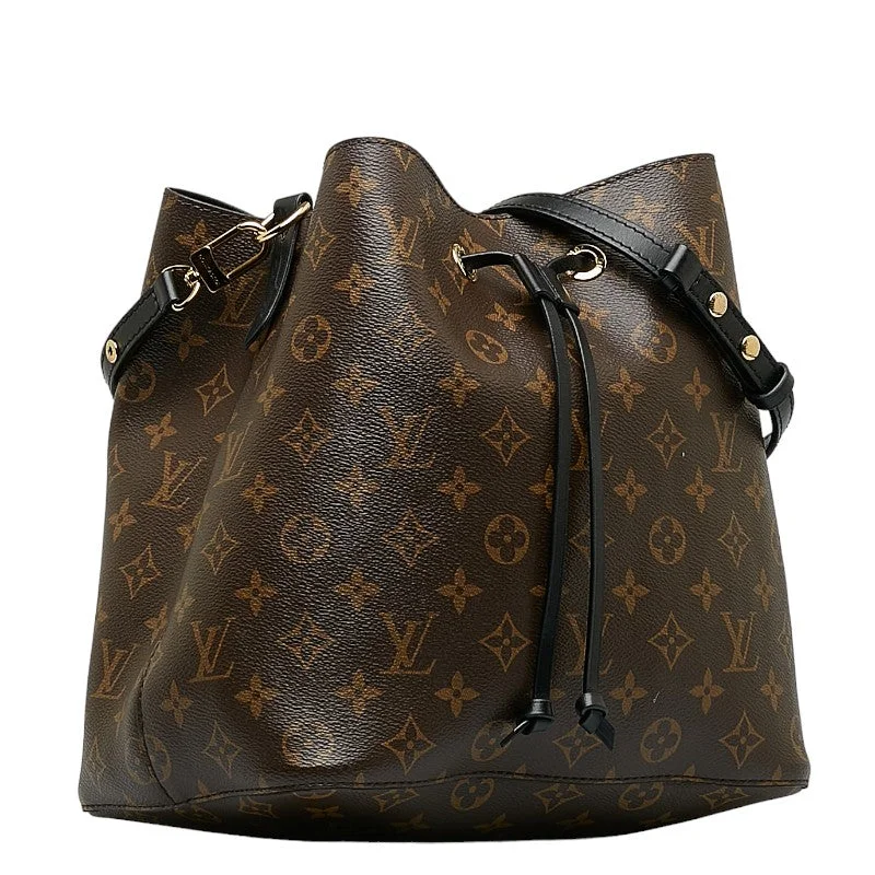 Louis Vuitton Monogram Neonoe Handbag M44020 Brown Noir Black PVC Leather  Louis Vuitton