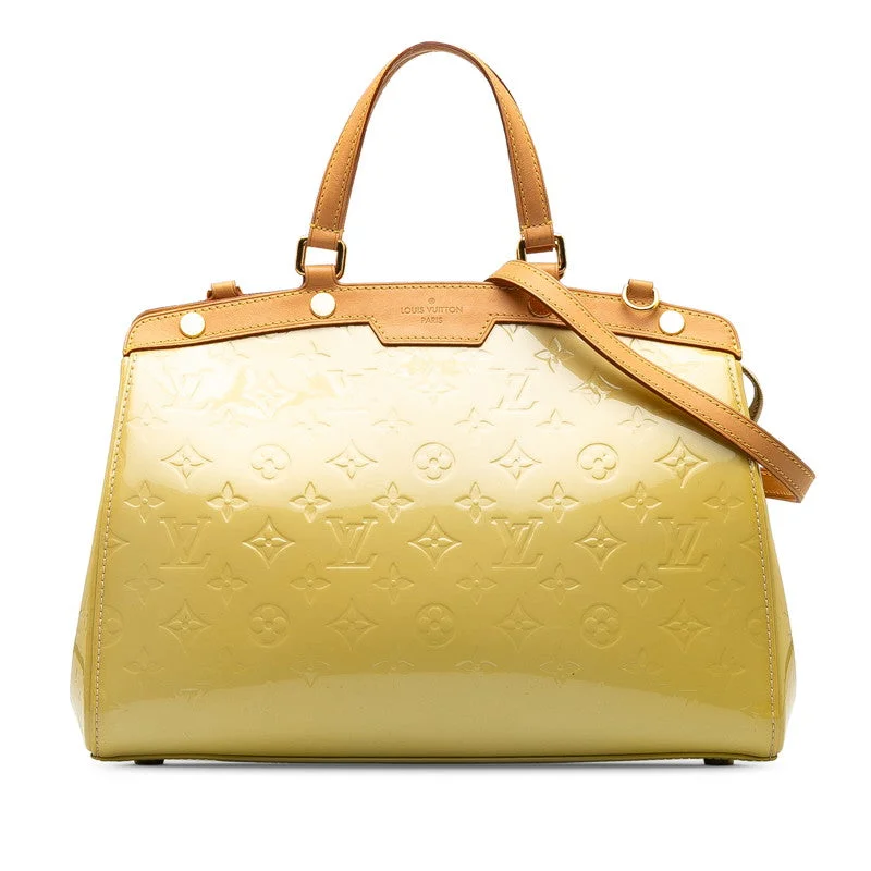 Louis Vuitton Monograms Verney M90108 Handbag Patent Leather Citrine Yellow  Citrus