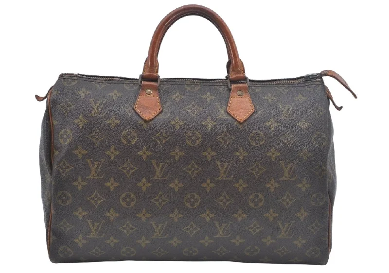 Authentic Louis Vuitton Monogram Speedy 35 Hand Boston Bag Old Model LV L0592