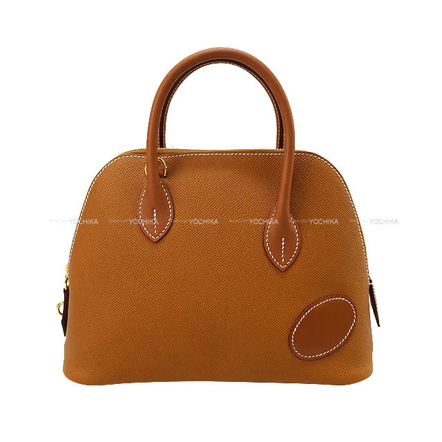 HERMES Shoulder bag Bolide1923 25 En Desordre Gold Veau Epsom/Veau Swift/Vache Hunter Gold HW Stamp U[EXCELLENT][Authentic]