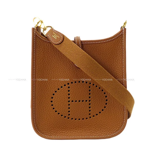 HERMES Shoulder bag Evelyne 16 TPM Gold Taurillon Clemence Gold HW Stamp B[BRAND NEW][Authentic]