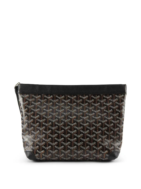 GOYARD Conti Pouch in Black & Tan