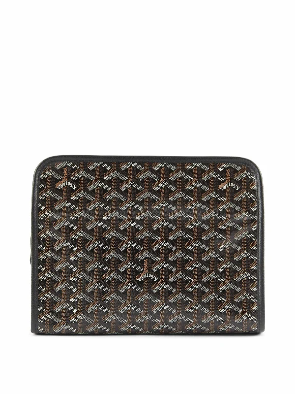 GOYARD Jouvence MM Toiletry Bag in Black & Tan