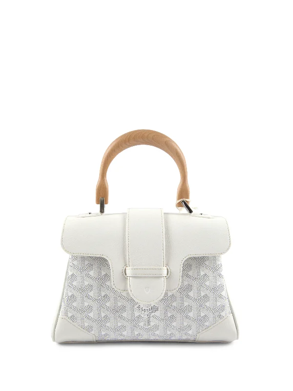 GOYARD Mini Saigon Souple Bag in White