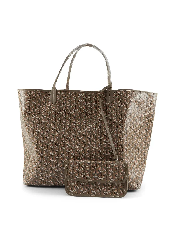 GOYARD Saint Louis Reversible GM Bag in Greige with Pink Interior