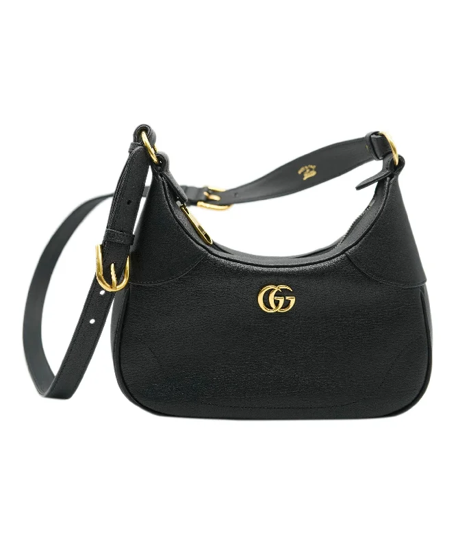 Gucci Black Aphrodite Leather shoulder REC1689