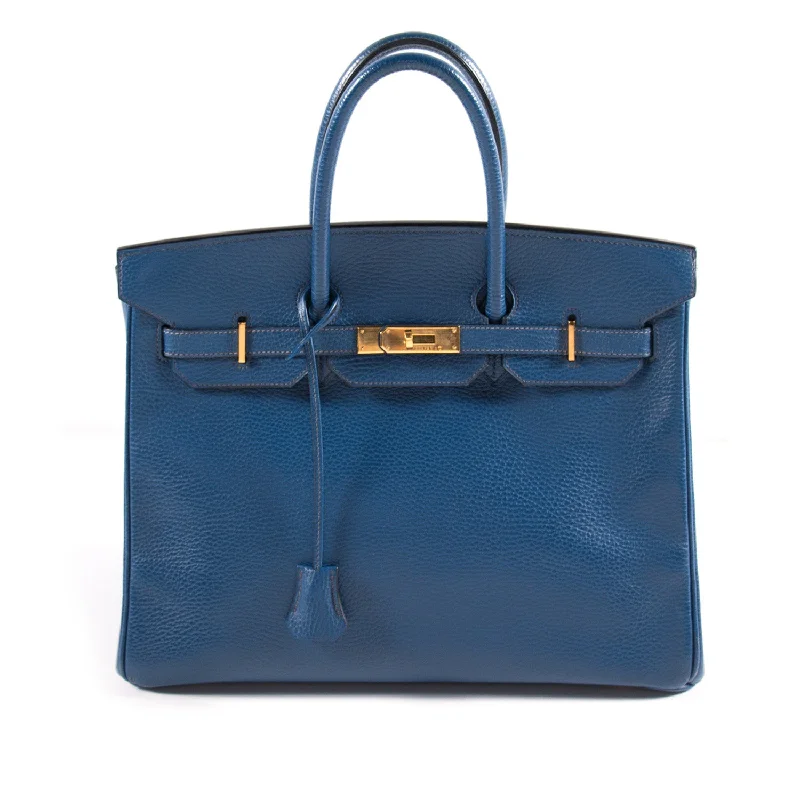 Hermes Birkin 35 Vache Ardennes Bleu Sapphire