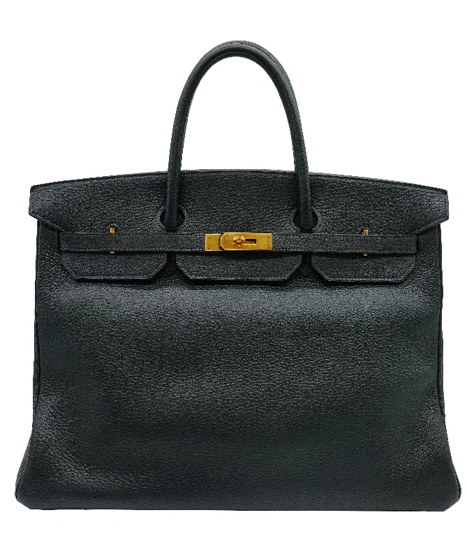 HERMES BIRKIN 40 NAVY Ardennes HAND BAG 〇W DXBS0455