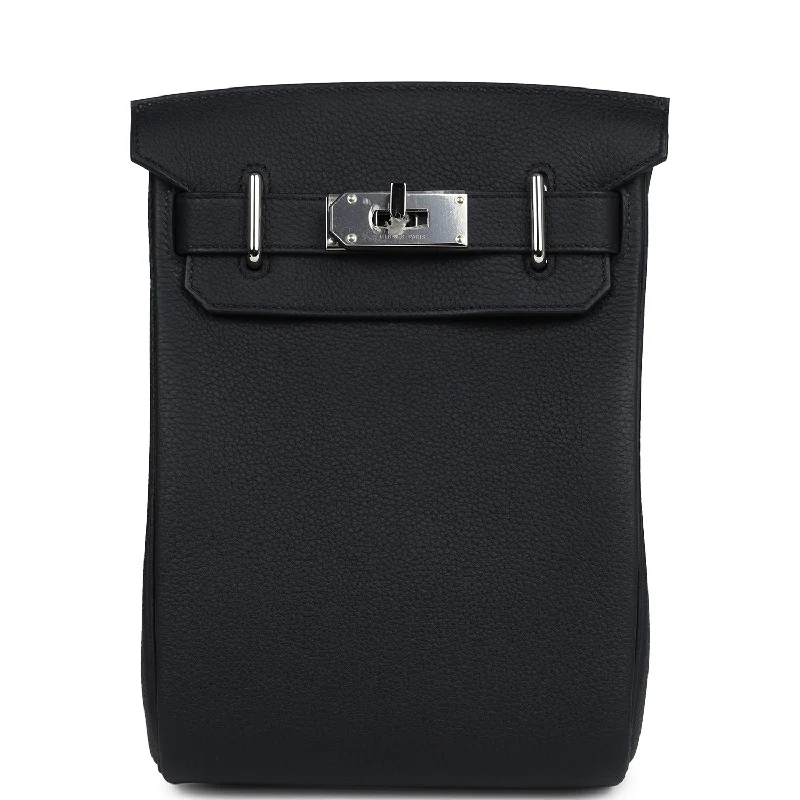 Hermes Hac A Dos PM Black Togo Palladium Hardware