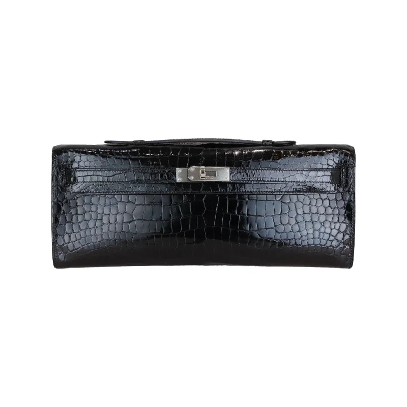 Kelly Cut Crocodile Shiny Niloticus Black PHW