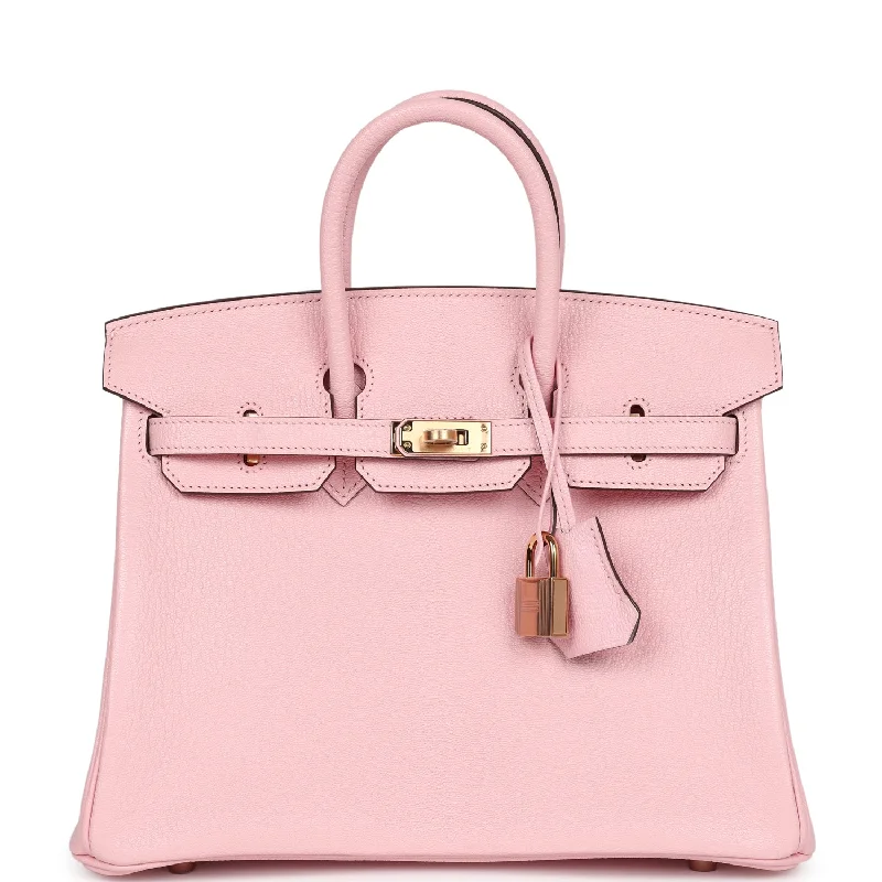 Hermes Special Order (HSS) Birkin 25 Rose Sakura Verso Chevre Rose Gold Hardware