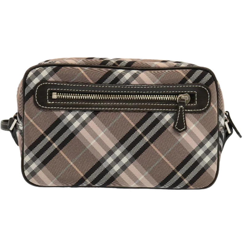 BURBERRY Nova Check Blue Label Shoulder Bag Nylon Pink  69529