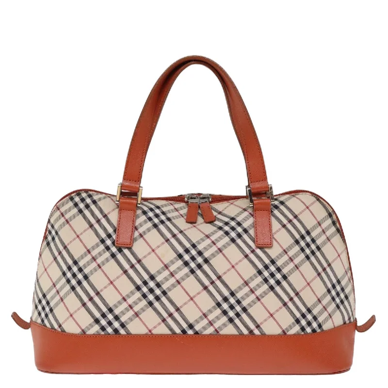 BURBERRY Nova Check Hand Bag Canvas Beige  bs14736