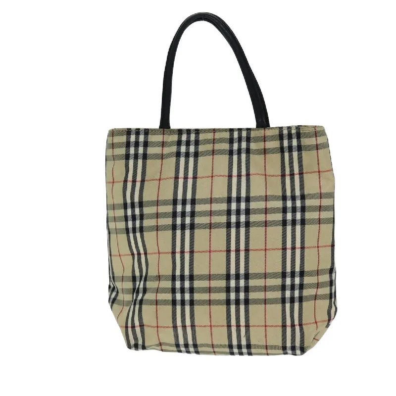 BURBERRY Nova Check Hand Bag Nylon Beige  bs15243